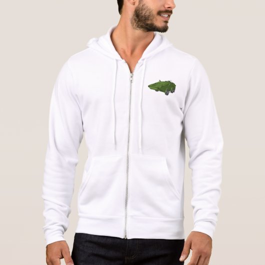 Pull À Capuche Véhicule Militaire Blindé Vert (Devant)