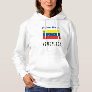 Pull À Capuche Venezuela Drapeau Vénézuélien Bleu Personnalisé 