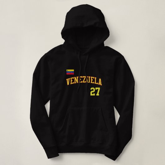 Pull À Capuche Venezuela en baseball ou style bisbol pour le Vene (Design devant)