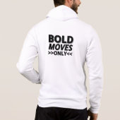Pull À Capuche Veste blanche avec King sur le devant et Bold Move (Dos)