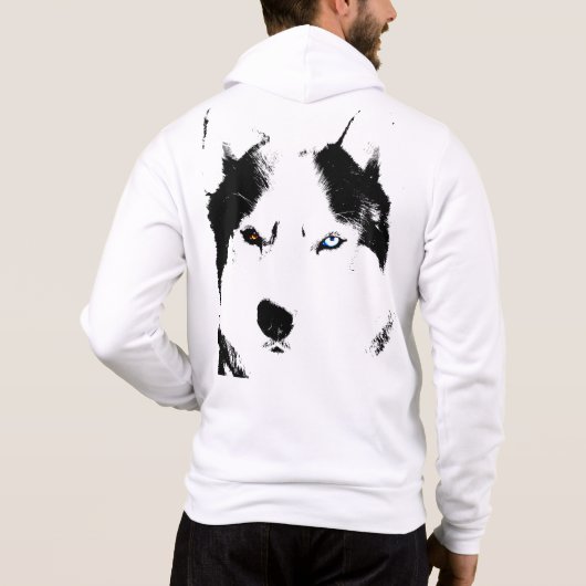 Pull À Capuche Veste Husky Hommes traîneau Chien Malamute Husky C (Dos)