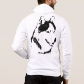 Pull À Capuche Veste Husky Hommes traîneau Chien Malamute Husky C (Dos)
