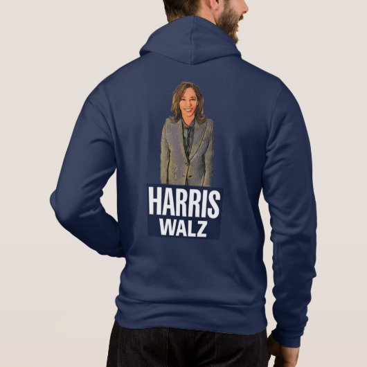 Pull À Capuche veste sweatshirt harris walz (Dos)