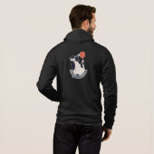 Pull À Capuche Veste zippée à ballon avec chat en smoking optimis (Dos entier)