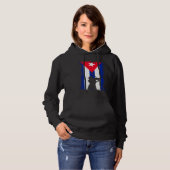 Pull À Capuche Vêtements de drapeau de baseball cubain Pelota Cub (Devant entier)