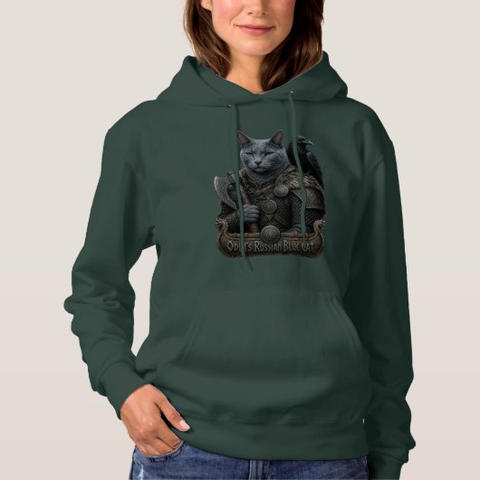 Pull À Capuche Vétéran Russian Blue Odin’s Cat (Devant)