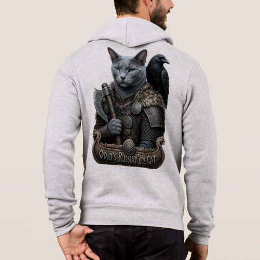 Pull À Capuche Vétéran Russian Blue Odin’s Cat (Dos)