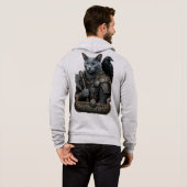 Pull À Capuche Vétéran Russian Blue Odin’s Cat (Dos entier)
