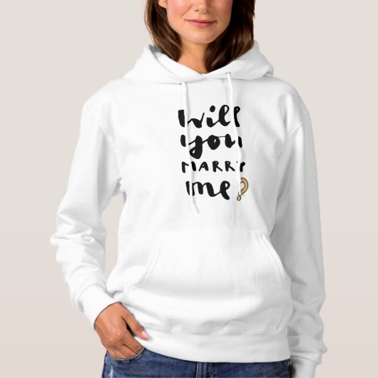 Pull À Capuche Veux-tu m'épouser (Devant)