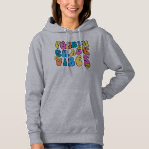 Pull À Capuche Vibes colorées de quatrième année - Retour à l'éco