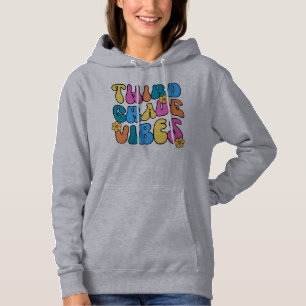 Pull À Capuche Vibes colorées de troisième année - Retour à l'éco