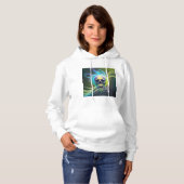 Pull À Capuche Vibes crâniennes Abstraites Design par Li Tech (Devant entier)