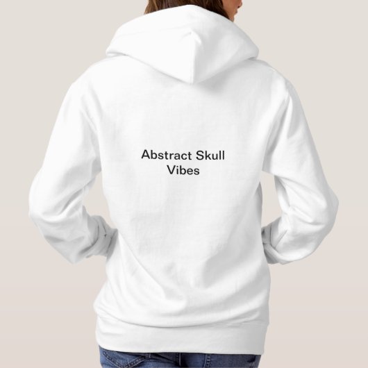 Pull À Capuche Vibes crâniennes Abstraites Design par Li Tech (Dos)
