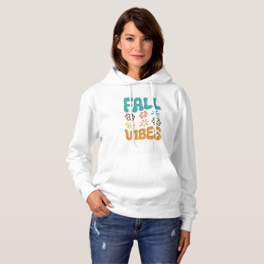 Pull À Capuche Vibes d'automne femmes (Devant entier)