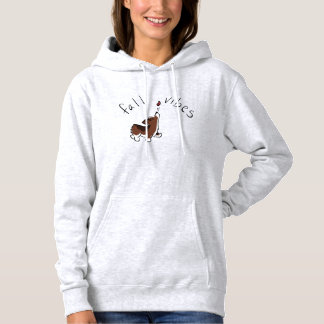 Pull À Capuche Vibes d'automne Mignon Corgi Femmes