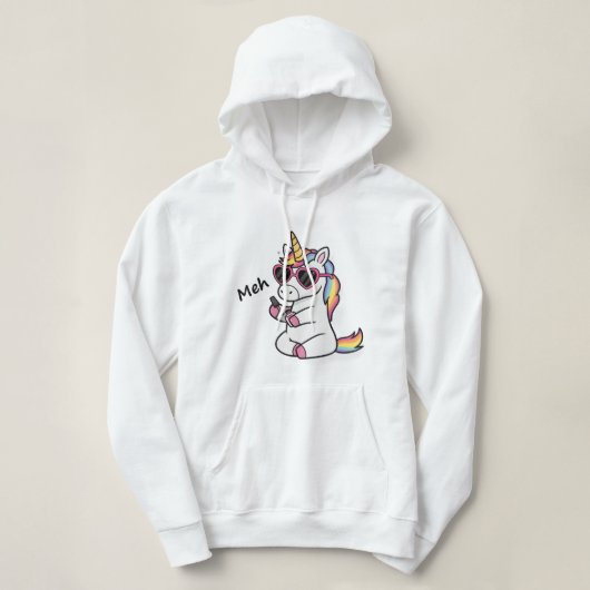 Pull À Capuche Vibes de Licorne Décontractée - Bof (Design devant)