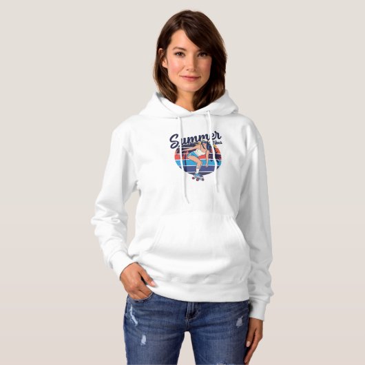 Pull À Capuche Vibes d'été (Devant entier)