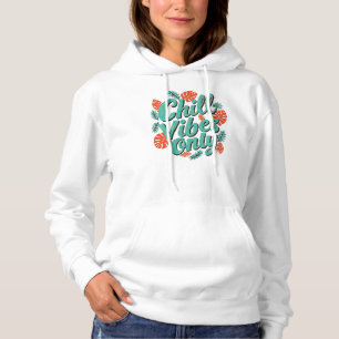 Pull À Capuche Vibes Détendues Uniquement Art de Feuille Tropical