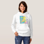 Pull À Capuche Vibes positives Palmiers tropicaux (Devant entier)