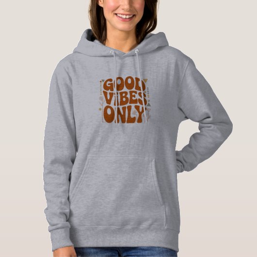 Pull À Capuche Vibes Positives Seulement (Devant)