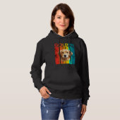 Pull À Capuche Vibrant Golden Retriever Retro Design (Devant entier)