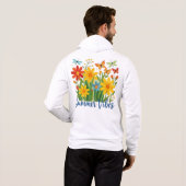 Pull À Capuche Vibrations d'été Floral avec Papillons-64534 (Dos entier)