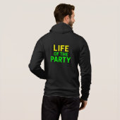 Pull À Capuche Vie de la fête - Drôle Slogan Party Graphic (Dos entier)