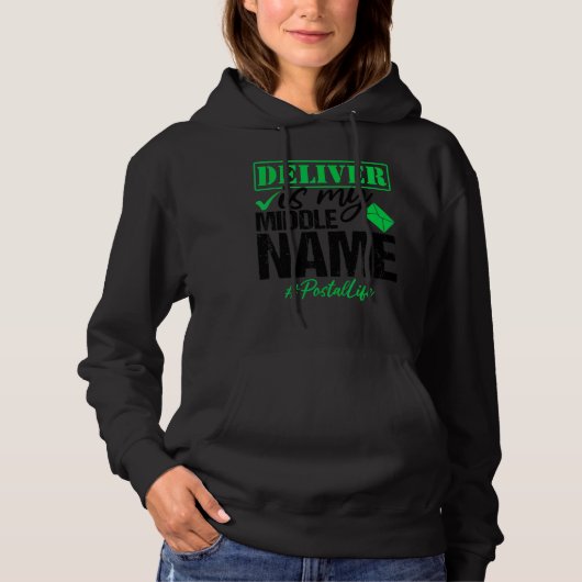 Pull À Capuche Vie postale Travailleur de la poste Livraison du t (Devant)