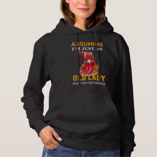 Pull À Capuche Vielle Dame De Poulet Supposant Que Je Ne Sois Qu'