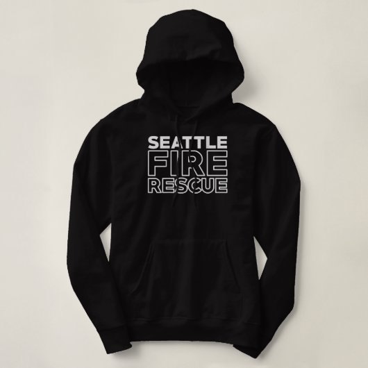 Pull À Capuche Ville de Seattle Secourt incendie Washington Pompi (Design devant)