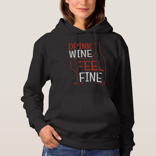 Pull À Capuche Vin cool À Boire À Faire Sentir Vin Fin (Devant)