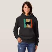 Pull À Capuche Vintage Retro Pomeranian (Devant entier)