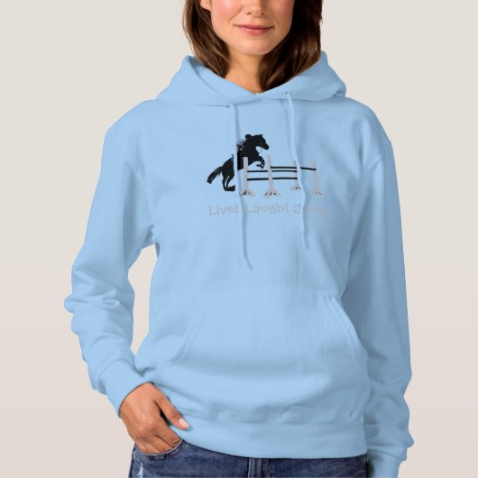 Pull À Capuche Vis ! Rire ! Saute ! Cheval Jumper (Devant)