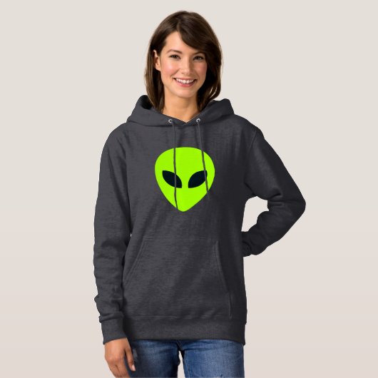 PULL À CAPUCHE VISAGE ALIEN (Devant entier)