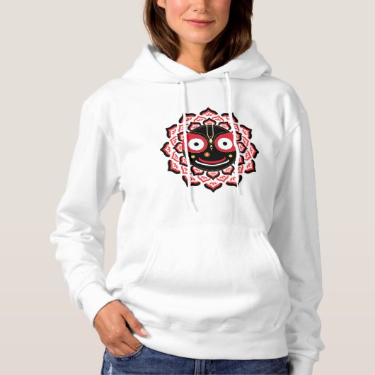 Pull À Capuche Visage de Lord Jagannath Chakra Déité hindoue (Devant)