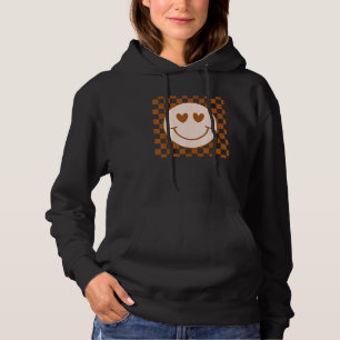 Pull À Capuche Visage Souriant Motif à Carreaux Visage Souriant R