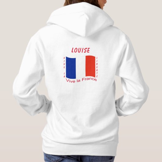 Pull À Capuche Vive la France (France) (Dos)