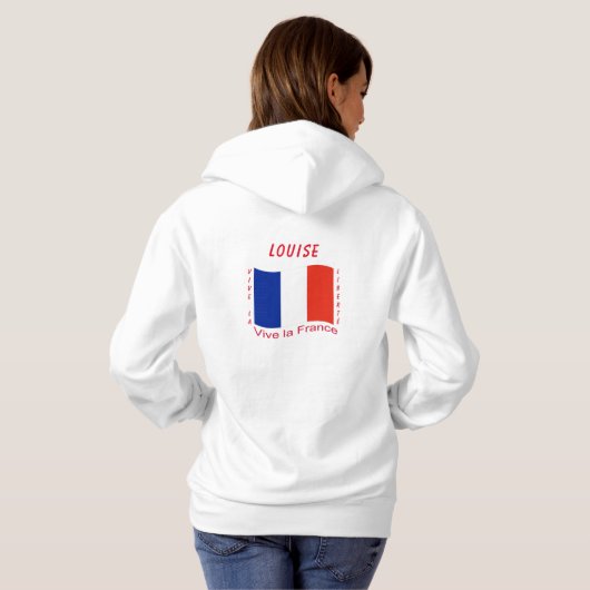 Pull À Capuche Vive la France (France) (Dos entier)
