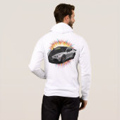 Pull À Capuche Voiture de course vibrante (Dos entier)
