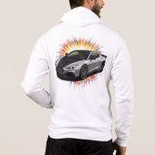 Pull À Capuche Voiture de course vibrante (Dos)