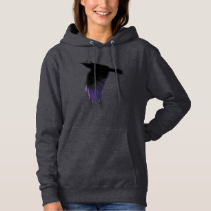Pull À Capuche Vol de Corneille noire et violette