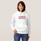 Pull À Capuche Voter l'amour ne pas haïr (Devant entier)