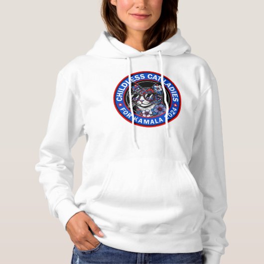 Pull À Capuche Votez Kamala US 2024 Dems pour les femmes chats sa (Devant)