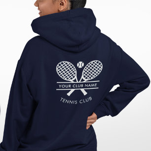 Pull À Capuche Votre Club de tennis Nom d'équipe Logo Personnalis
