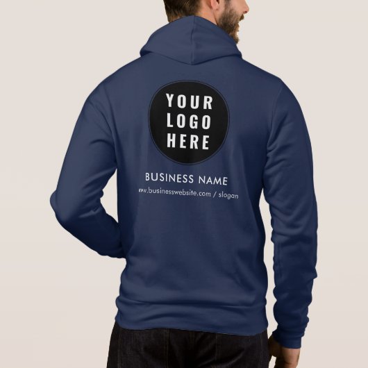 Pull À Capuche Votre logo d'entreprise Employés d'entreprise Swag (Dos)