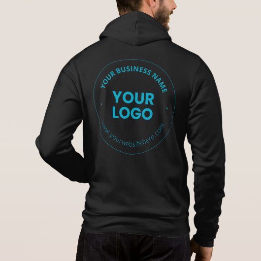 Pull À Capuche Votre logo | Nom et site Web de l'entreprise modif (Dos)