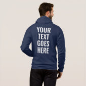 Pull À Capuche Votre texte élégant pour hommes avec impression mo (Dos entier)