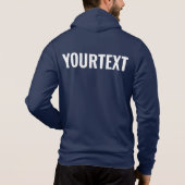Pull À Capuche Votre texte image Mens moderne côté arrière imprim (Dos)