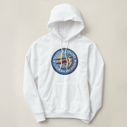 Pull À Capuche Voyage & Exploration Europe Vacances (Design devant)