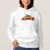 Pull À Capuche Vue latérale du camion père Noël Joyeux Noël (Devant)
